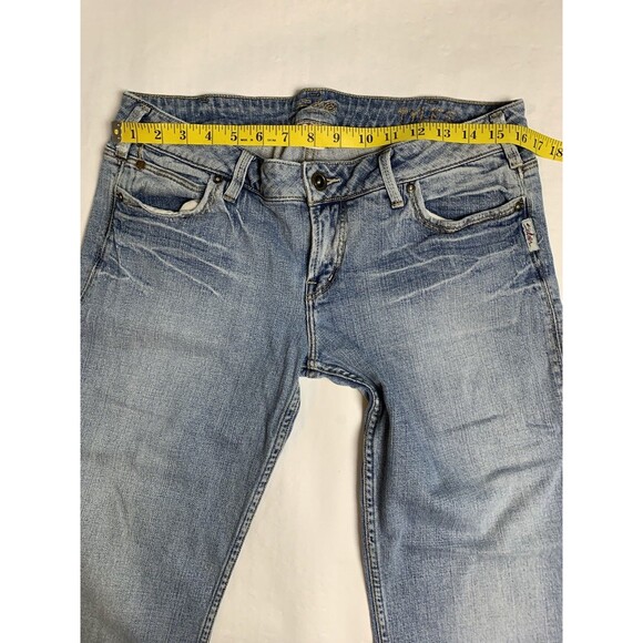🌻2 for $20 🌻 SILVER Tyler Jeans Womens 33 Ankle Crop Blue Faded Retro - Picture 9 of 9